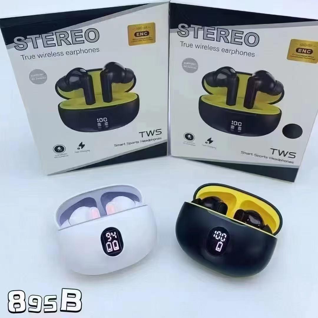 Stereo TWS 895B Bluetooth Earphone (Low Latency, Type-C Charging)