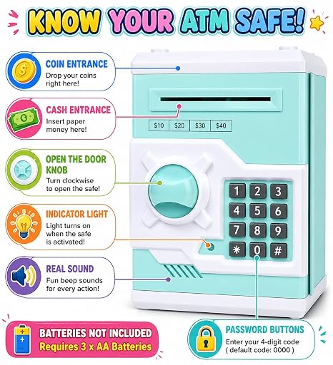 Electronic ATM Password Money Safe Piggy Bank - Image 2